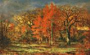 charles le roux Edge of the Woods;Cherry Trees in Autumn oil